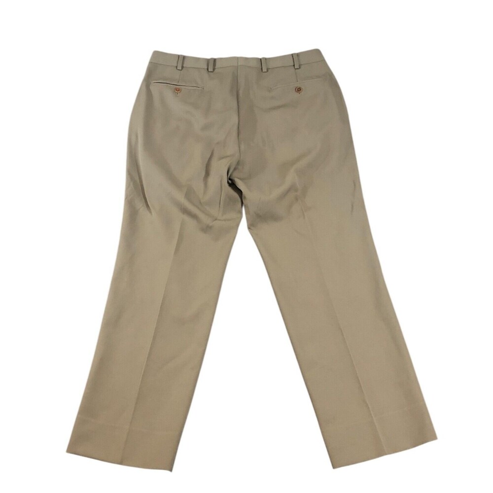 Brooks Brothers Madison Khaki Pants Mens Beige 36x30 %100 Wool - Picture 2 of 5